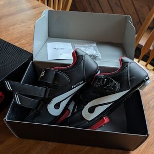 Peloton cycling shoes, clips, size 39 (Women's 8/8.5)
